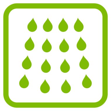 Damla vektör simgesi bir çerçeve içinde