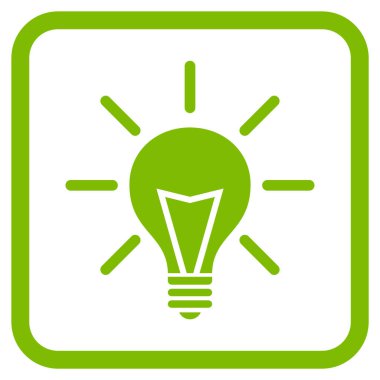 Elektrik ışığı vektör simgesi bir çerçeve içinde