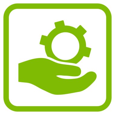 Bir çerçevedeki mühendislik hizmeti vektör simgesi