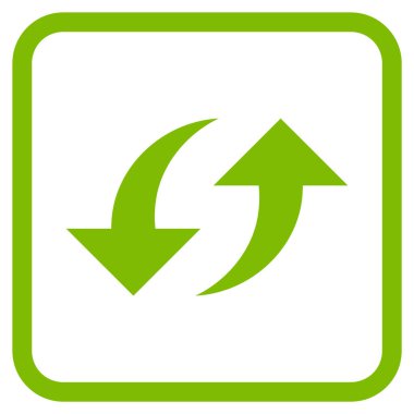 Exchange oklar bir çerçeve içinde simge vektör