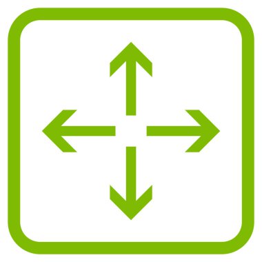 Genişletin okları vektör simgesi bir çerçeve içinde