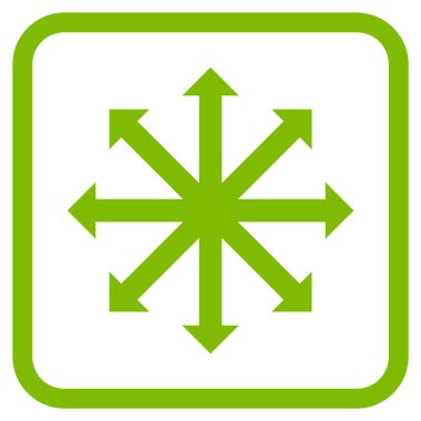 Genişletin okları vektör simgesi bir çerçeve içinde