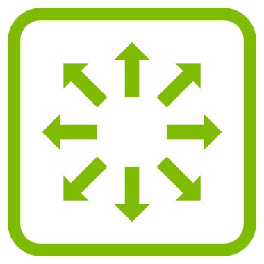 Oklar vektör simgesi bir çerçeve içinde patlayabilir