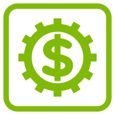 Finans sektöründe vektör simgesi bir çerçeve içinde