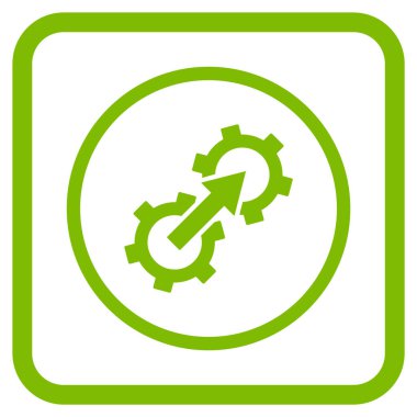 Dişli Tümleştirme vektör simgesi bir çerçeve içinde