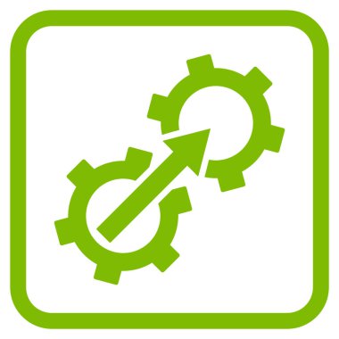 Dişli Tümleştirme vektör simgesi bir çerçeve içinde