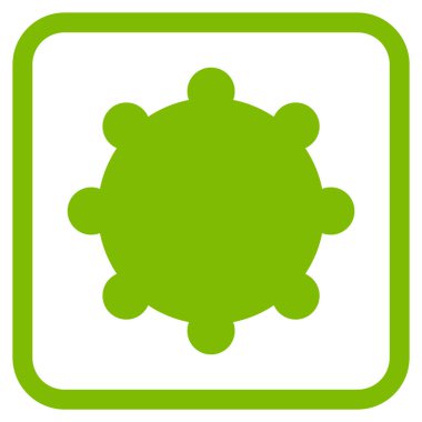 Dişli vektör simgesi bir çerçeve içinde