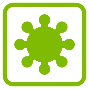 Dişli vektör simgesi bir çerçeve içinde