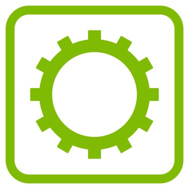 Dişli vektör simgesi bir çerçeve içinde