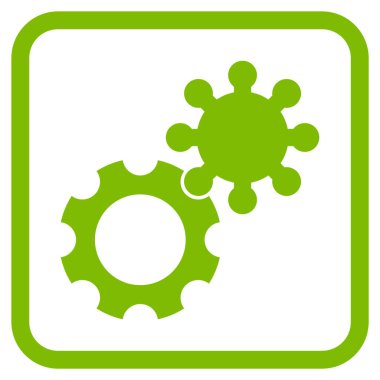 Gears'ı vektör simgesi bir çerçeve içinde