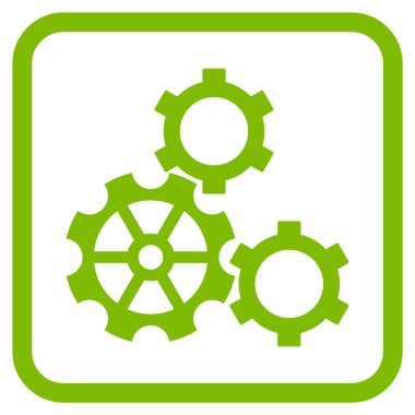 Gears'ı vektör simgesi bir çerçeve içinde