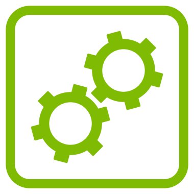 Gears'ı vektör simgesi bir çerçeve içinde