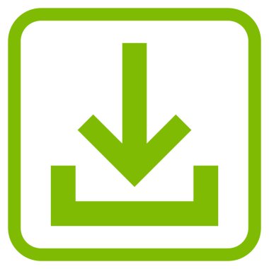 Gelen kutusu vektör simgesi bir çerçeve içinde