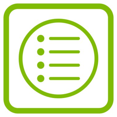 Öğeleri vektör simgesi bir çerçeve içinde