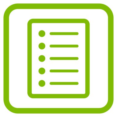 Liste sayfa vektör simgesi bir çerçeve içinde