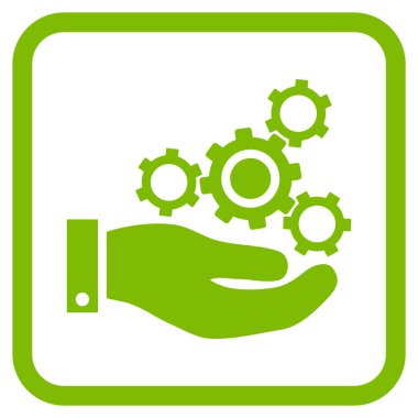 Mekanik Servisi vektör simgesi bir çerçeve içinde