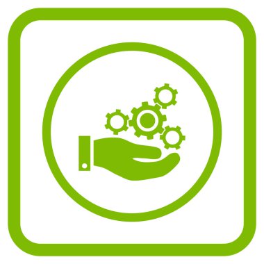 Mekanik Servisi vektör simgesi bir çerçeve içinde