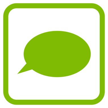 İleti bulut vektör simgesi bir çerçeve içinde