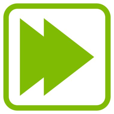 Doğru vektör simgesi bir çerçeve içinde hareket