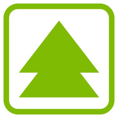 Vektör simgesi bir çerçeve içinde yukarı çıkar