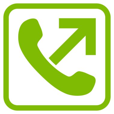 Giden arama vektör simgesi bir çerçeve içinde