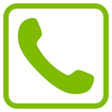 Telefon alıcı vektör simgesi bir çerçeve içinde