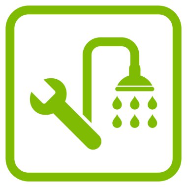 Sıhhi tesisat vektör simgesi bir çerçeve içinde