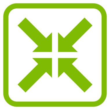 Basınç oklar bir çerçeve içinde simge vektör