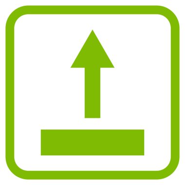 Vektör simgesi bir çerçeve içinde yukarı çekin