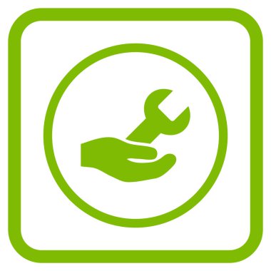 Onarım hizmeti vektör simgesi bir çerçeve içinde