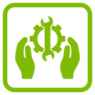 Onarım hizmeti vektör simgesi bir çerçeve içinde