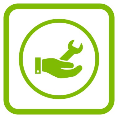 Onarım hizmeti vektör simgesi bir çerçeve içinde