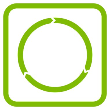 Döndürme vektör simgesi bir çerçeve içinde