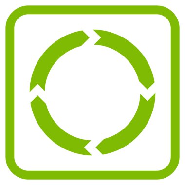 Döndürme vektör simgesi bir çerçeve içinde