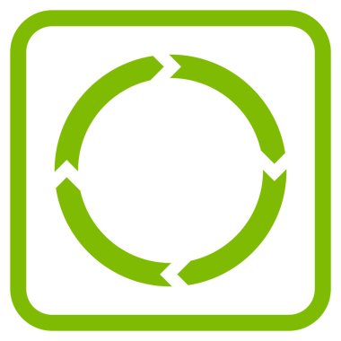 Döndürme vektör simgesi bir çerçeve içinde