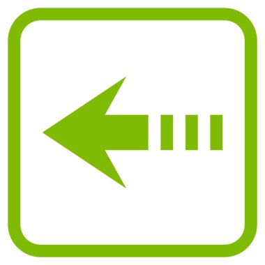 Sol vektör simgesi bir çerçevede göndermek