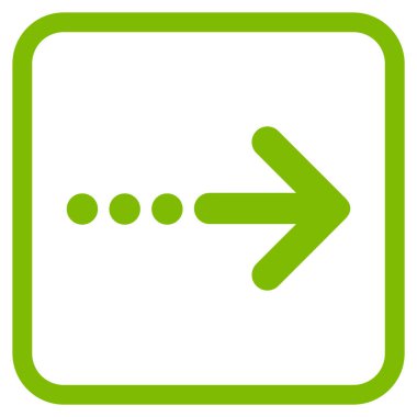 Doğru vektör simgesi bir çerçevede göndermek