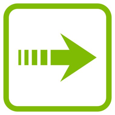 Doğru vektör simgesi bir çerçevede göndermek