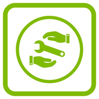 Hizmet vektör simgesi bir çerçeve içinde