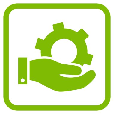 Hizmet vektör simgesi bir çerçeve içinde