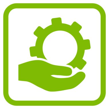 Hizmet vektör simgesi bir çerçeve içinde