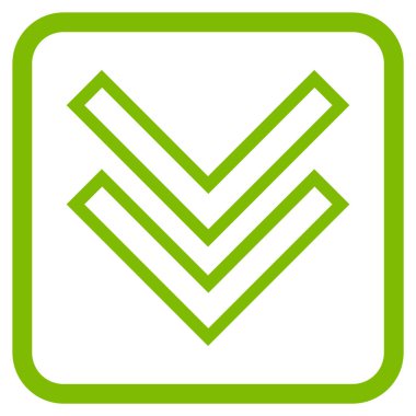 Vektör simgesi bir çerçeve içinde aşağı kaydır