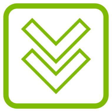 Vektör simgesi bir çerçeve içinde aşağı kaydır