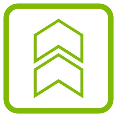 Vektör simgesi bir çerçeve içinde yukarı kayması