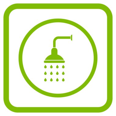 Duş vektör simgesi bir çerçeve içinde