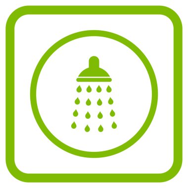 Duş vektör simgesi bir çerçeve içinde