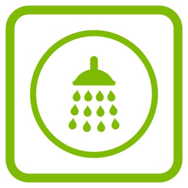 Duş vektör simgesi bir çerçeve içinde