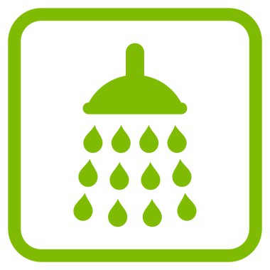 Duş vektör simgesi bir çerçeve içinde