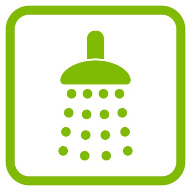 Duş vektör simgesi bir çerçeve içinde