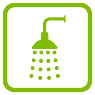 Duş vektör simgesi bir çerçeve içinde